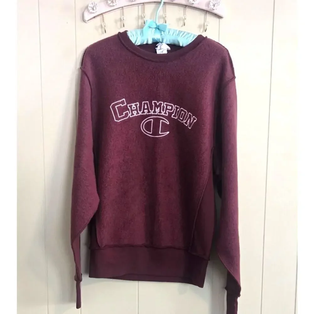 Champion Reverse Weave Unisex Long Sleeve Sweatshirt Vintage Size Small